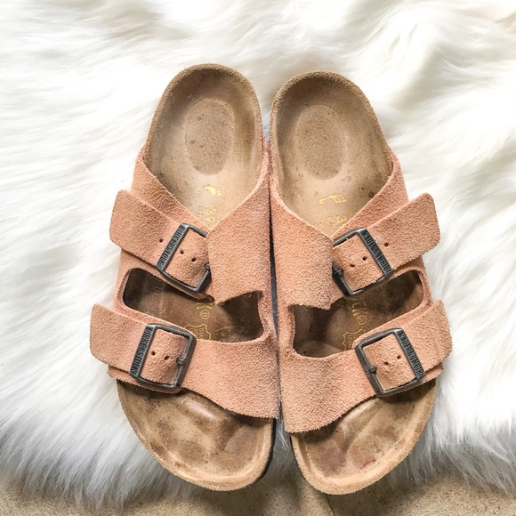 birkenstock arizona pink suede